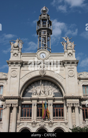 Telefon-Gebäude, Valencia, Spanien Stockfoto