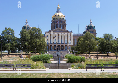 Iowa State Capitol Building oder Statehouse in Des Moines Stockfoto