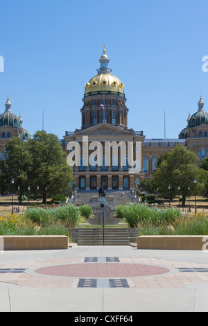 Iowa State Capitol Building oder Statehouse in Des Moines Stockfoto