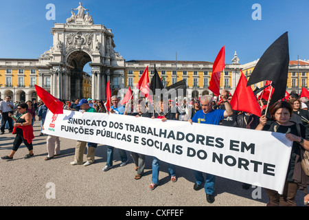 CGTP Proteste in Lissabon, 29. September 2012, Portugal Stockfoto