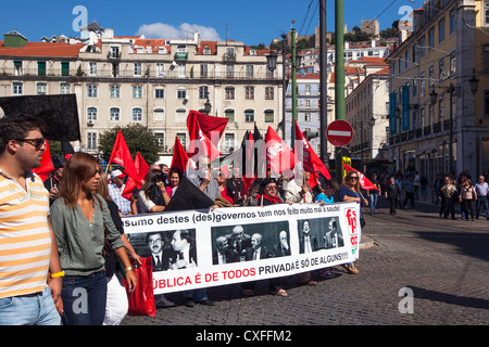 CGTP Proteste in Lissabon, 29. September 2012, Portugal Stockfoto