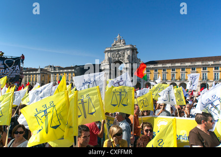 CGTP Proteste in Lissabon, 29. September 2012, Portugal Stockfoto