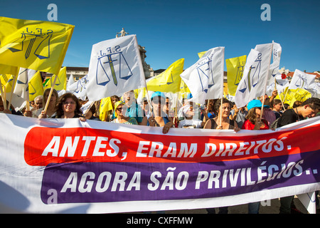 CGTP Proteste in Lissabon, 29. September 2012, Portugal Stockfoto