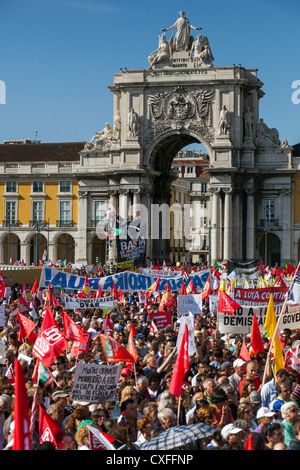 CGTP Proteste in Lissabon, 29. September 2012, Portugal Stockfoto
