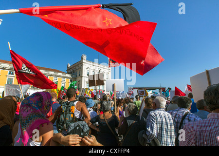 CGTP Proteste in Lissabon, 29. September 2012, Portugal Stockfoto