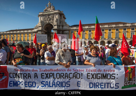 CGTP Proteste in Lissabon, 29. September 2012, Portugal Stockfoto