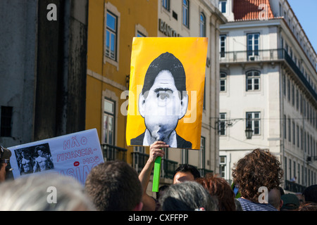 CGTP Proteste in Lissabon, 29. September 2012, Portugal Stockfoto