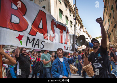 CGTP Proteste in Lissabon, 29. September 2012, Portugal Stockfoto