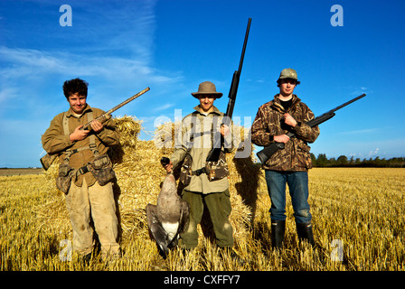 Erfolgreiche Kanadagans jagen 2012 Waterfowler Erbe Tage Westham Insel Delta BC Stockfoto