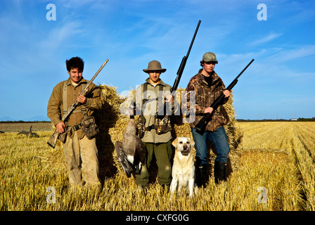 Erfolgreiche Kanadagans jagen 2012 Waterfowler Erbe Tage Westham Insel Delta BC Stockfoto