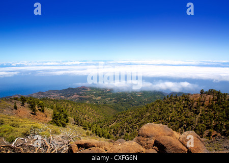 La Palma Caldera de Taburiente Meer der Wolken in Kanarische Inseln Stockfoto