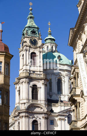 St. Nikolaus Kirche alten Town Square alten Stadt Prag 1 Tschechien Kostel Svatého Mikuláše Stockfoto