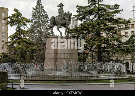 Statue von General Espartero in Paseo del Espolón, Logroño, La Rioja, Spanien, Europa Stockfoto