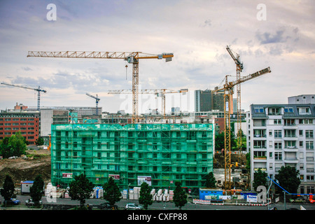 Großbaustelle im Gange in der deutschen Ost-Berliner Stockfoto