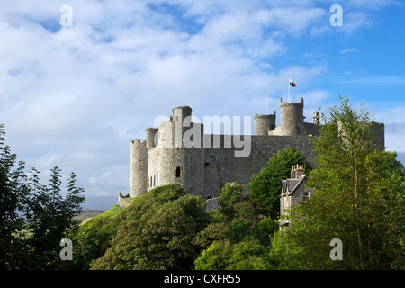 Harlech Castle im Sommersonnenschein, Gwynedd, Wales, UK, Vereinigtes Königreich, GB, Großbritannien, britische Inseln, Europa Stockfoto