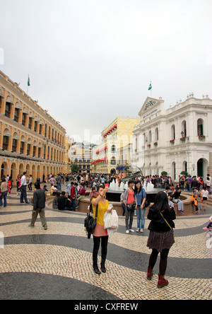 Menschen in Senatsplatz in Macau Stockfoto