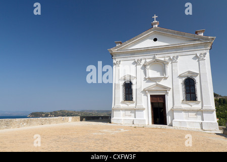 Kirche am Hang in Piran-Slowenien Stockfoto