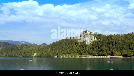 Bleder See und Schloss in Slowenien Stockfoto
