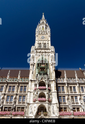 Der Turm des Münchner Rathaus Stockfoto