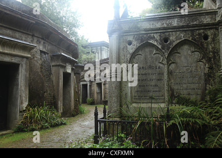 "Kreis der Libanon Gewölbe" im Westen Highgate Cemetery in London England Stockfoto