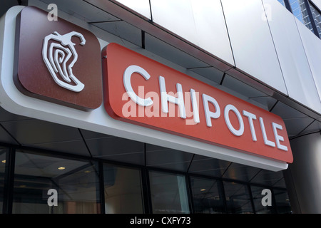 Chipotle Schild Restaurant, Toronto, Kanada Stockfoto