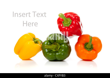 Stapel von farbigen Paprika Stockfoto