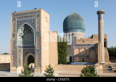 Fassade, Grab von Tamerlane, Samarkand, Usbekistan Stockfoto