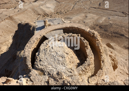 Festung Masada in Israel, Teil des nördlichen Palastes. Stockfoto