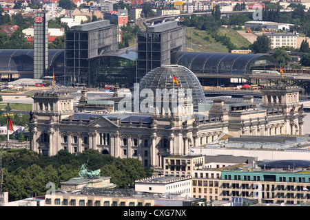 Berlin-Panorama-Mitte und Tiergarten Stockfoto