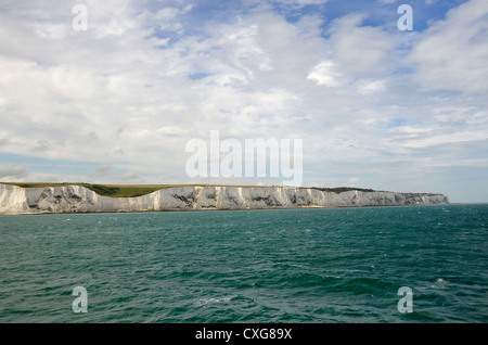 Kreidefelsen von Dover aus cross-Channel-Überfahrt. Stockfoto