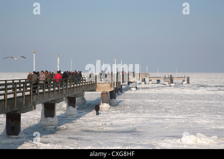 Pier, Ahlbeck, Usedom, Mecklenburg-Vorpommern, Deutschland Stockfoto