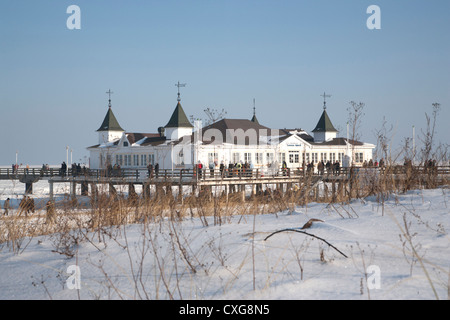 Pier, Ahlbeck, Usedom, Mecklenburg-Vorpommern, Deutschland Stockfoto