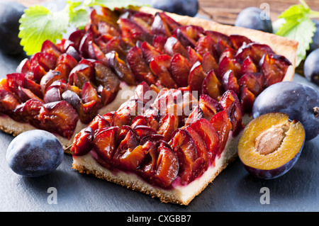 Pflaumenkuchen Stockfoto