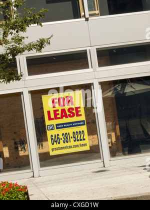 Verkaufsfläche für Leasing Signage, USA Stockfoto
