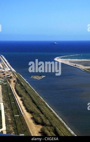 Spanien. Katalonien. Mündung des Flusses Llobregat. El Prat de Llobregat. Stockfoto