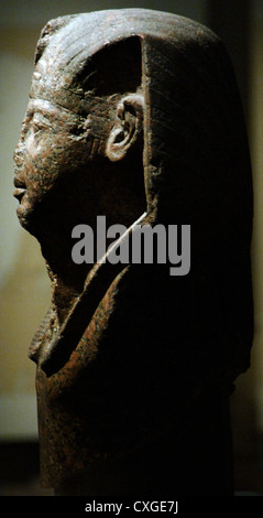 Kopf des Pharaos, wahrscheinlich Ramses II. Roter Granit. 19. Dynastie. Neuen Reiches. 1250 v. Chr. British Museum. London. Stockfoto