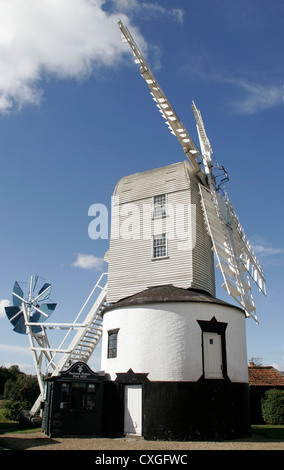 Post-Mühle EH Saxted grün Suffolk England UK Stockfoto