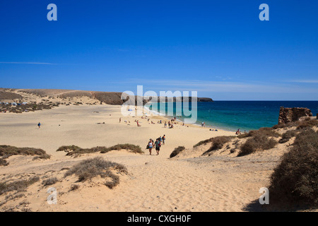 Playa Papagayo Strand, Lanzarote, Kanarische Inseln Stockfoto