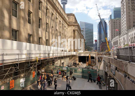 Union Station Reparaturen Renovierungen, Toronto, September 2012 Stockfoto