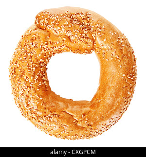 Bagel isoliert auf weißem Hintergrund Stockfoto