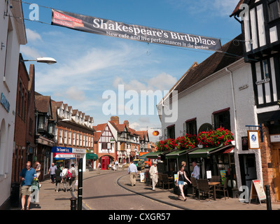 Henley Street ist der Geburtsort von William Shakespeare in Stratford-upon-Avon in England Stockfoto