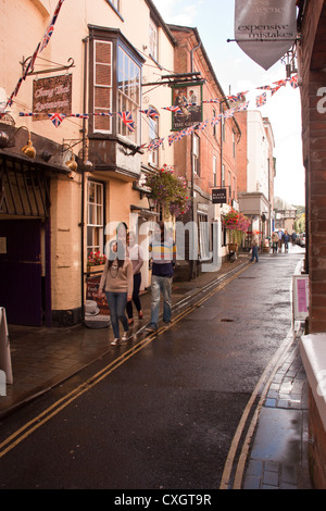 Andrew Francis Metzger am Markt Straße Ludlow Herefordshire England UK. Stockfoto