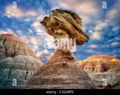 Balancing Rock. Badlands Nationalpark. South Dakota Stockfoto