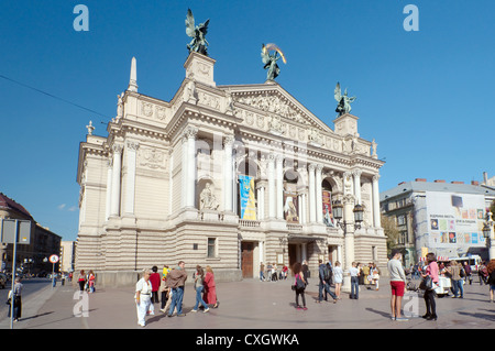 Lviv Oper und Ballett-Theater, Lviv, Ukraine, Osteuropa Stockfoto