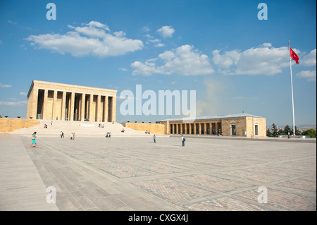Das monumentale Grab von Mustafa in Ankara ist das Mausoleum von Kemal Atatürk, Gründer + erster Präsident der türkischen Republik Stockfoto