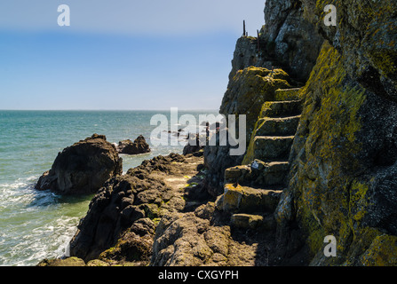 Der Gobbins Weg, Islandmagee, County Antrim, Nordirland Stockfoto