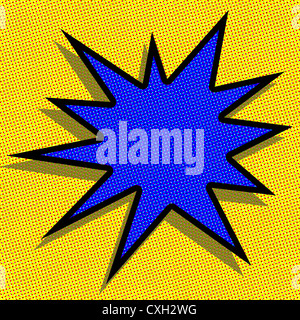leere Starburst abstrakt im Pop-Art-Stil Stockfoto