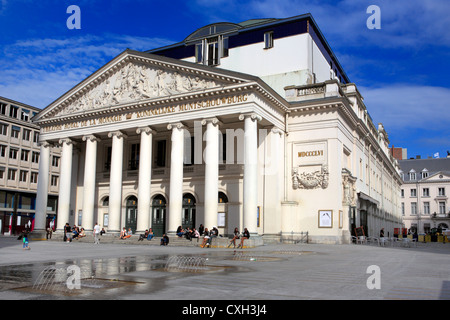 Le Theatre Royal De La Monnaie (1856), Brüssel, Belgien Stockfoto