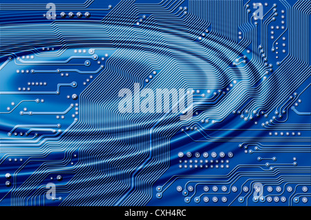 Wellen Leiterplatten - Motherboard - Technologie abstrakt Stockfoto