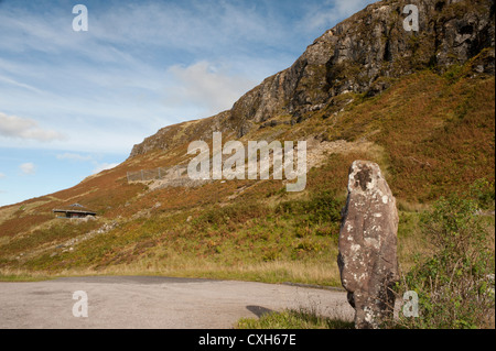 Die geologische Crag am Knockan in Wester Ross. Schottland.  SCO 8560 Stockfoto